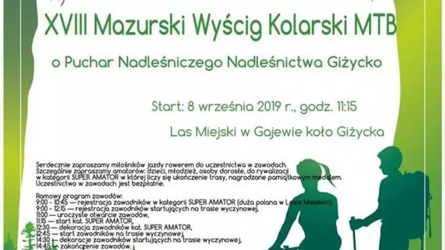 XVIII Mazurski Wyścig Kolarski MTB o puchar Nadleśniczego