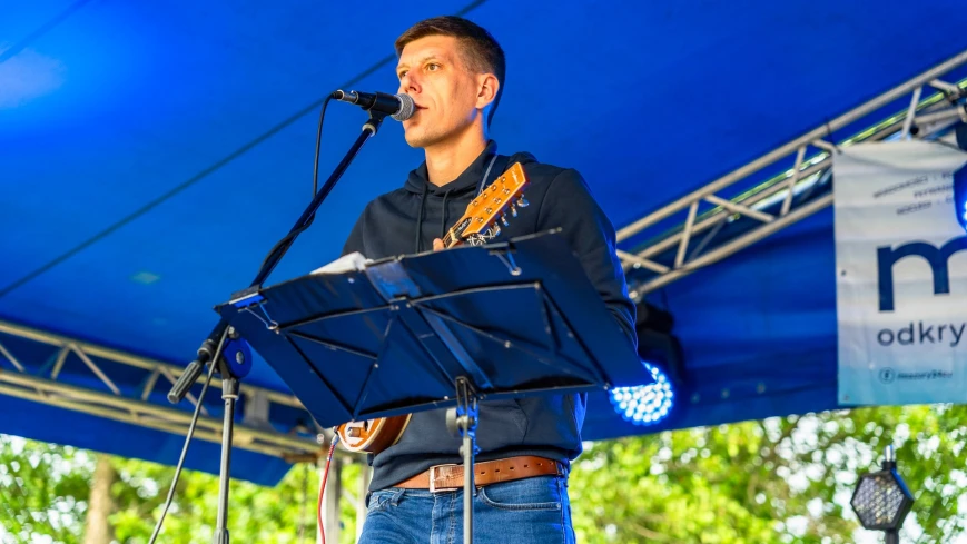 Marcin podczas I Pikniku Żeglarskiego Mazury24