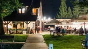 Zdjęcia nocne portu w Wierzbie przy jeziorze Bełdany - zdjęcie 7