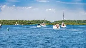 Wąskie żeglarskie gardło na Mazurach, jezioro Kirsajty - zdjęcie 48