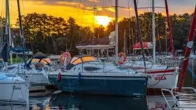 Wschód słońca w Stanicy Wodnej Stranda, sierpień 2021 r. - zdjęcie 2