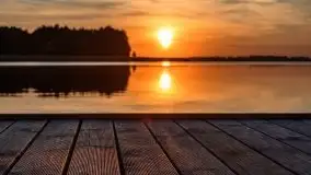 Ognisty zachód przy porcie Ognisty Ptak, jezioro Święcajty - zdjęcie 8