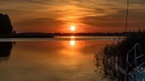 Ognisty zachód przy porcie Ognisty Ptak, jezioro Święcajty - zdjęcie 28