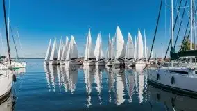 Suszenie żagli nad jeziorem Niegocin, Wilkasy - zdjęcie 24