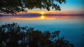 Zachód słońca nad jeziorem Dobskim, wrzesień 2021 - zdjęcie 14