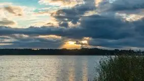 Zachód słońca nad jeziorem Dobskim, wrzesień 2021 r. - zdjęcie 28