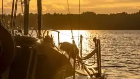 Zachód słońca nad jeziorem Dobskim, wrzesień 2021 r. - zdjęcie 14