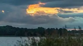 Zachód słońca nad jeziorem Dobskim, wrzesień 2021 r. - zdjęcie 6