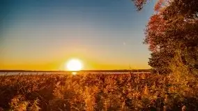 Zachód słońca, Giżycko, jezioro Niegocin, październik 2021 r. - zdjęcie 14