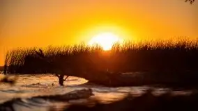 Zachód słońca, Giżycko, jezioro Niegocin, październik 2021 r. - zdjęcie 21