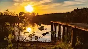 Zachód słońca nad jeziorem Krzywa Kuta - zdjęcie 8