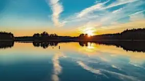 Zachód słońca nad jeziorem Krzywa Kuta - zdjęcie 22