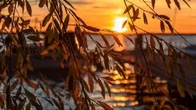 Zachód słońca nad jeziorem Dargin, październik 2021 - zdjęcie 6