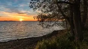 Zachód słońca nad jeziorem Dargin, październik 2021 - zdjęcie 43