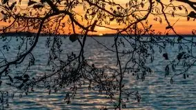 Zachód słońca nad jeziorem Dargin, październik 2021 - zdjęcie 16