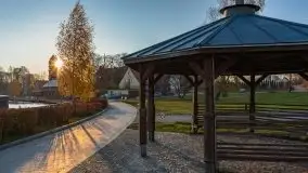 Zachód słońca w Rynie nad jeziorem Ryńskim, październik 2021 r. - zdjęcie 24