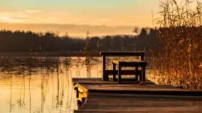 Listopadowy zachód słońca nad jeziorem Tałty, Skorupki - zdjęcie 1