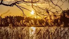 Zachód słońca nad jeziorem Tajty, widoczny z Pięknej Góry - zdjęcie 6