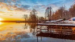 Grudniowy wschód słońca nad jeziorem Niegocin - zdjęcie 24