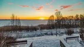 Wschód słońca nad jeziorem Niegocin, krzyż św. Brunona - zdjęcie 36