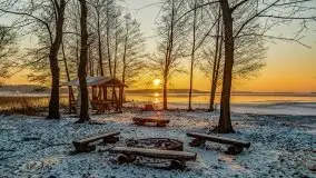 Styczniowy zachód słońca nad jeziorem Święcajty, 2022 r. - zdjęcie 32