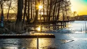 Wschód słońca nad jeziorami Boczne i Niegocin, styczeń 2022 r. - zdjęcie 57