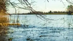 Zimowa sceneria nad plażą przy jeziorze Szóstak - zdjęcie 44