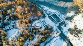 Wschód słońca nad Giżyckiem i jeziorami Niegocin i Kisajno z drona - zdjęcie 17