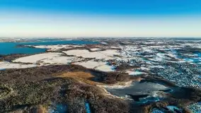 Wschód słońca nad Giżyckiem i jeziorami Niegocin i Kisajno z drona - zdjęcie 8