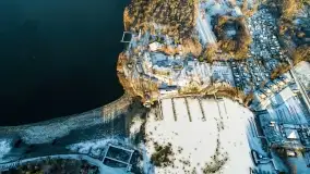 Wschód słońca nad Giżyckiem i jeziorami Niegocin i Kisajno z drona - zdjęcie 7