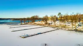 Wschód słońca nad Giżyckiem i jeziorami Niegocin i Kisajno z drona - zdjęcie 40