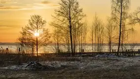Wschód słońca nad jeziorem Niegocin w Wilkasach - zdjęcie 6