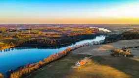 Zachód słońca nad grodziskiem Święta Góra i jeziorem Wojnowo, luty 2022 r. - zdjęcie 26