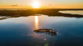 Zachód słońca nad jeziorem Kirsajty, marzec 2022 r. - zdjęcie 36