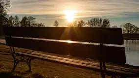 Zachód słońca nad jeziorem Harsz w Harszu - zdjęcie 32