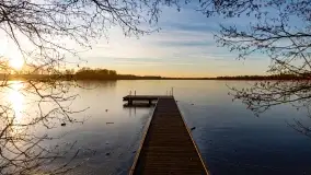 Zachód słońca nad jeziorem Harsz w Harszu - zdjęcie 26