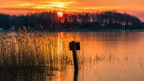 Marcowy zachód słońca nad jeziorem Kisajno - zdjęcie 13