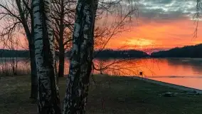 Marcowy zachód słońca nad jeziorem Kisajno - zdjęcie 27