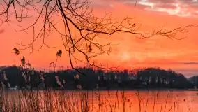 Marcowy zachód słońca nad jeziorem Kisajno - zdjęcie 61