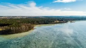 Jezioro Dargin rozstaje się z lodem, przedwiośnie 2022 r. - zdjęcie 8