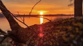 Zachód słońca nad jeziorem Dobskim, marzec 2022 r. - zdjęcie 18