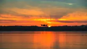 Zachód słońca nad jeziorem Dobskim, marzec 2022 r. - zdjęcie 37