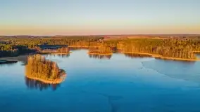 Zachód słońca nad jeziorem Krzywa Kuta - zdjęcie 13