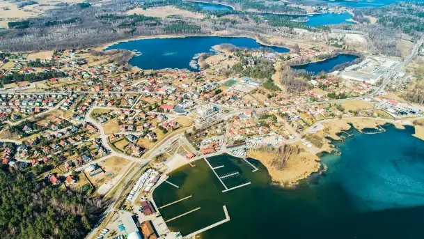 Wilkasy i okolice na zdjęciach z lotu mewy, marzec 2022 - zdjęcie 8