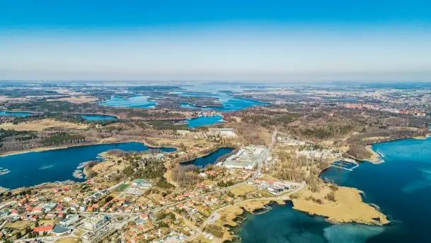 Wilkasy i okolice na zdjęciach z lotu mewy, marzec 2022