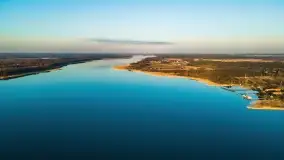 Zachód słońca nad Piszem i jeziorem Roś z drona - zdjęcie 31