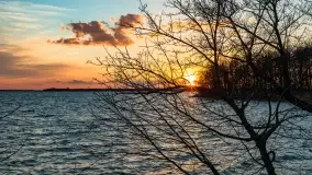 Zachód słońca nad jeziorem Dargin, przystań u Mielnika - zdjęcie 44