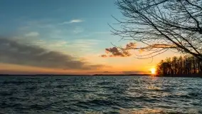 Zachód słońca nad jeziorem Dargin, przystań u Mielnika - zdjęcie 54