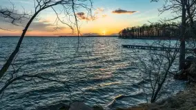 Zachód słońca nad jeziorem Dargin, przystań u Mielnika - zdjęcie 19