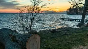 Zachód słońca nad jeziorem Dargin, przystań u Mielnika - zdjęcie 43